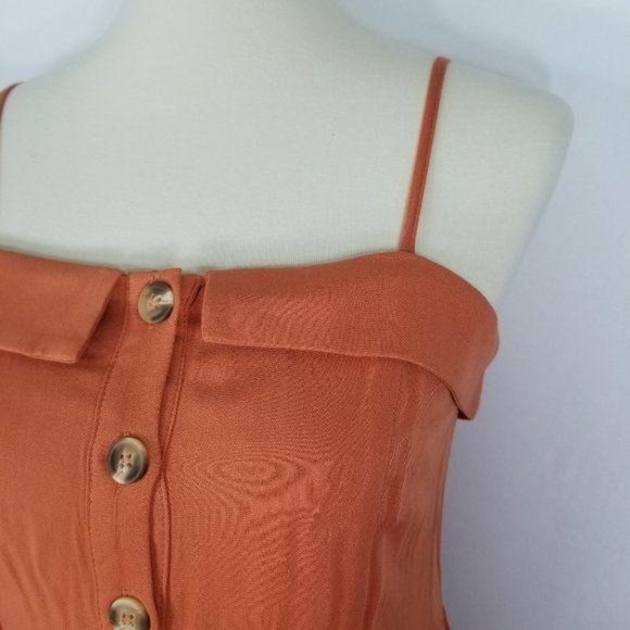 Hem & Thread Burnt Orange Button Maxi Dress - Picture 4 of 9